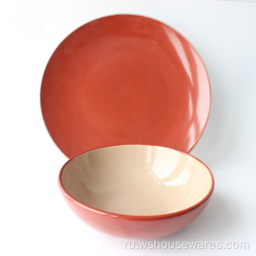 Цветная глазурь фарфоровой посуда наборы для 6 человек